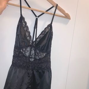 Black Lingerie Romper S